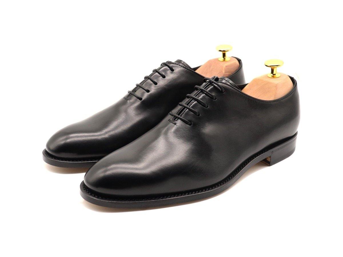 Mens Black Leather Wholecut Oxford Shoes