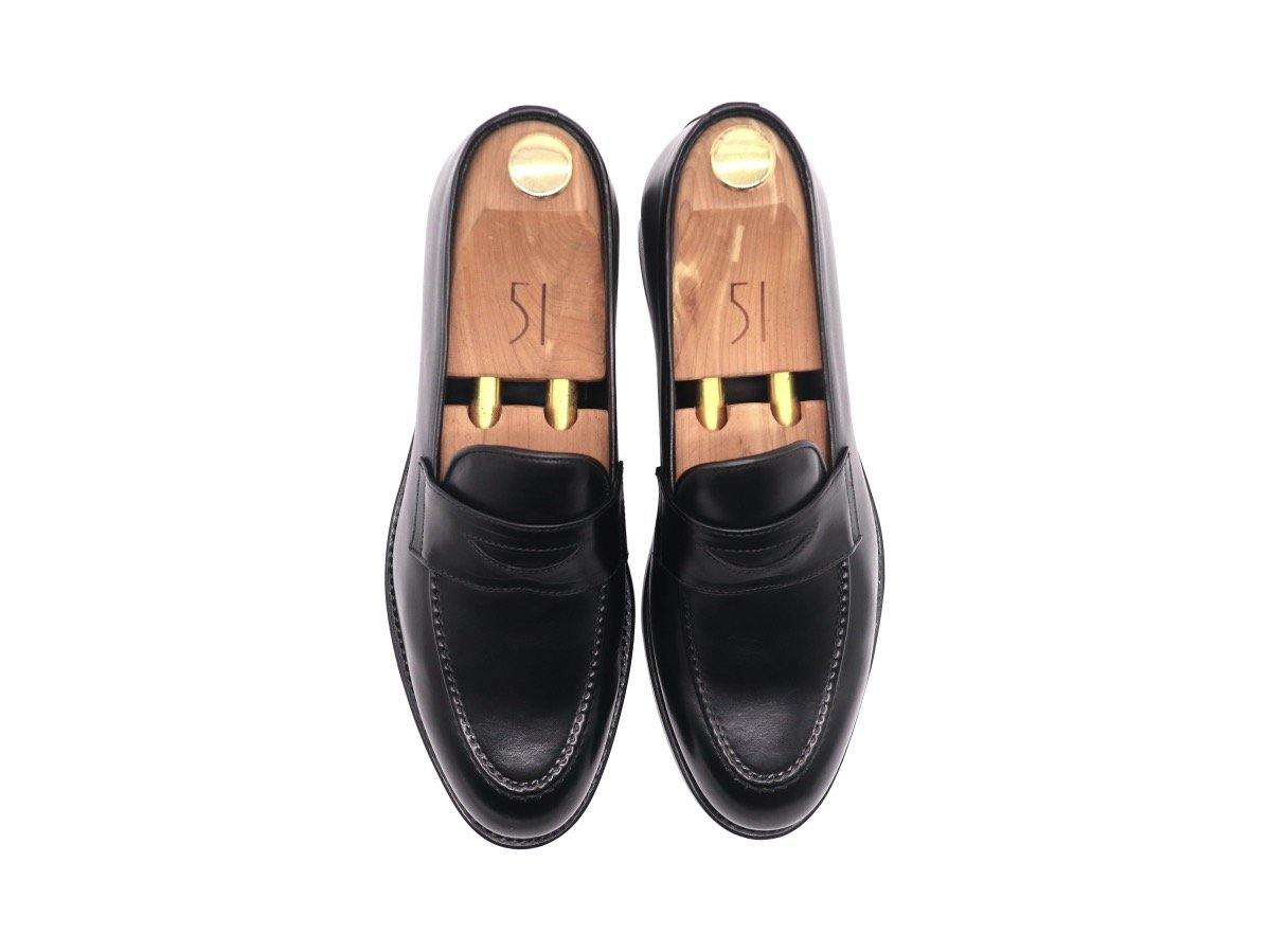 Top_View_of_Dejon_Black_Leather_Penny_Loafers